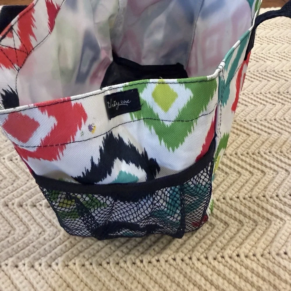 Thirty One‎ All in One Organizer Candy Corners Multi Color Bright Small Tote Bag